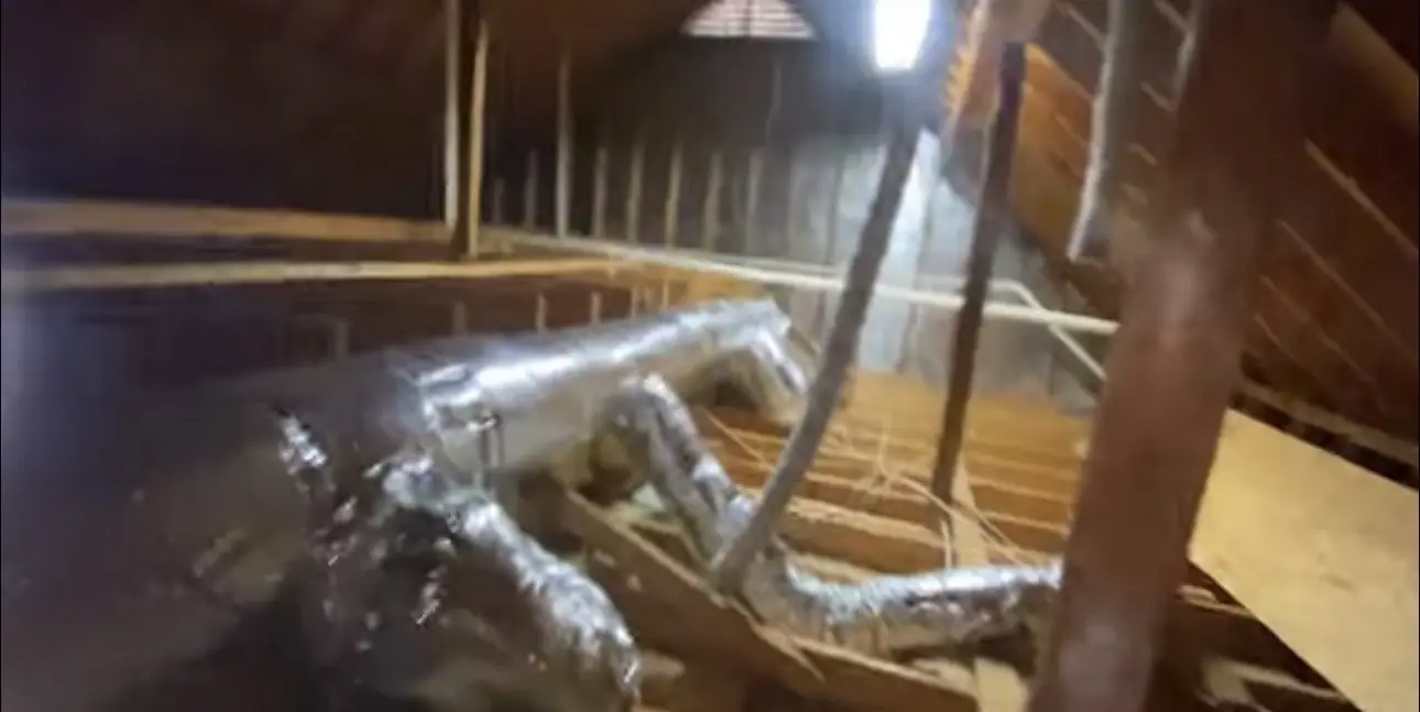 Attic before insulation